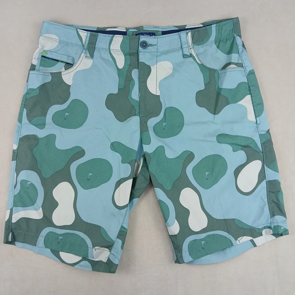 William Murray 36x10 Mens Shorts Camo Golf Stretch Performance Loud Colorful‎